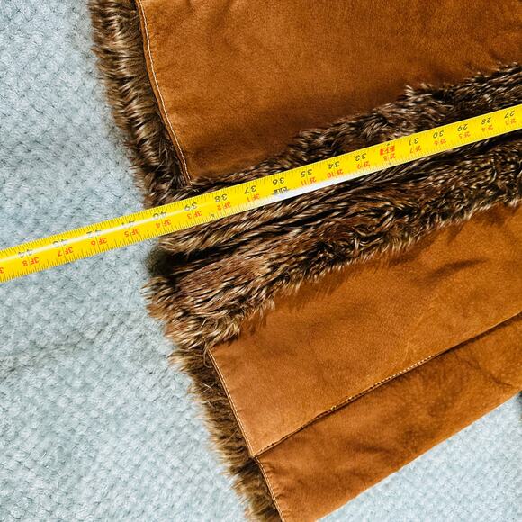 Vtg Y2k 70s Style Marvin Richards Brown Leather Fur Penny Lane Patchwork Coat M - Picture 6 of 10